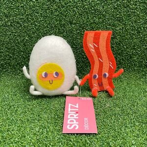 Target Spritz Valentines Day Eggs & Bacon Felt Duo Figurine NWT